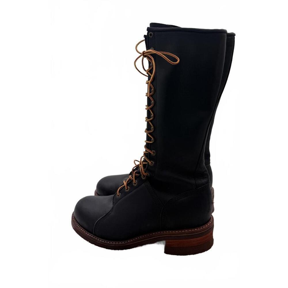 Hall's Lineman Motorcycle Boots 12E Gorgeous w/ New Soles! - Picture 3 of 9